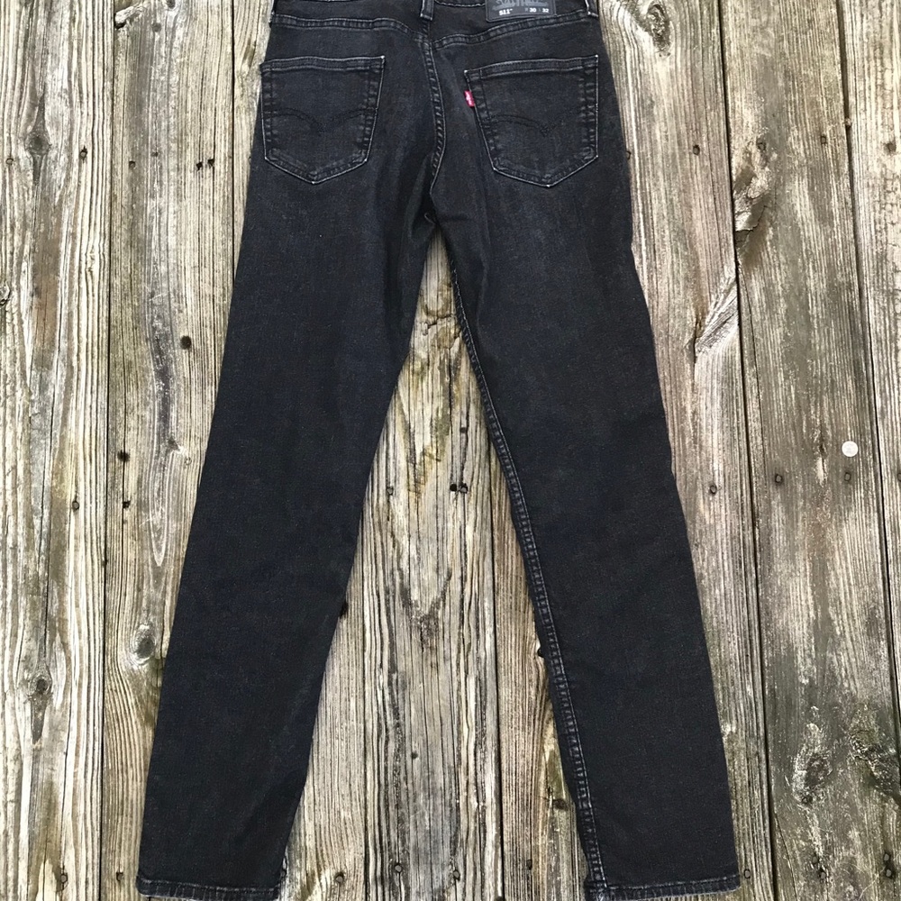 Light Worn Fade Black Wash Black Tag LEVIS DENIM - Picture 3 of 3